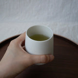 Yamani - Yamatsu Gifu: Minimalist Frustum Yunomi Tumbler, White - tokinari.live