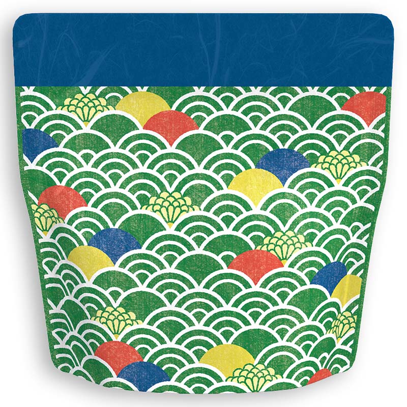 Yoshimura Pack 10155 Resealable Washi Paper Bag Wave 青海波柄 - tokinari.live