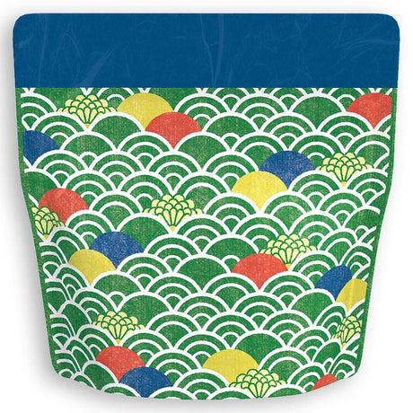 Yoshimura Pack 10155 Resealable Washi Paper Bag Wave 青海波柄 - tokinari.live