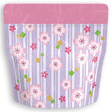 Yoshimura Pack 10157 Resealable Washi Paper Bag Sakura In Purple 桜の花柄 - tokinari.live