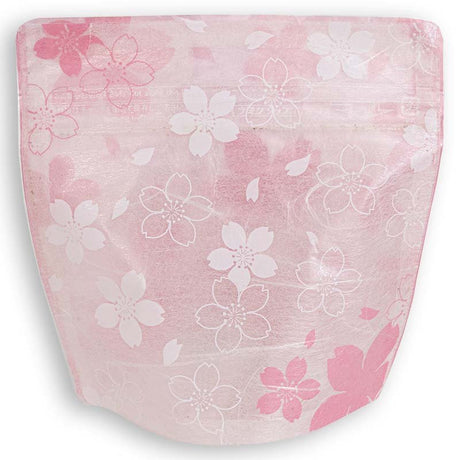Yoshimura Pack 10185 Resealable Washi Paper Bag Pink Sakura 雲竜透明ﾁｬｯｸ付ｽﾀﾝﾄﾞ袋 桜 - tokinari.live