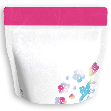 Yoshimura Pack 1314 Resealable Washi Paper Bag Flowers and Birds 花と鳥 - tokinari.live