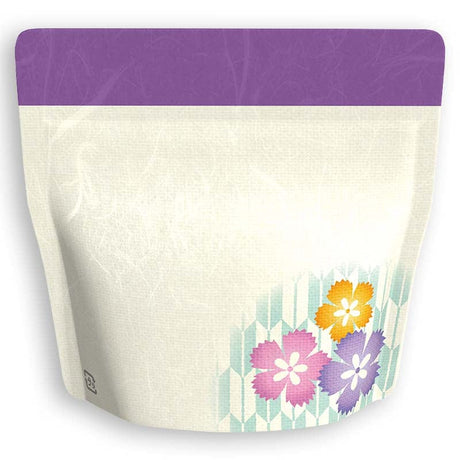 Yoshimura Pack 1325 Resealable Washi Paper Bag Flowers and Arrow Feathers 花と矢絣 - tokinari.live