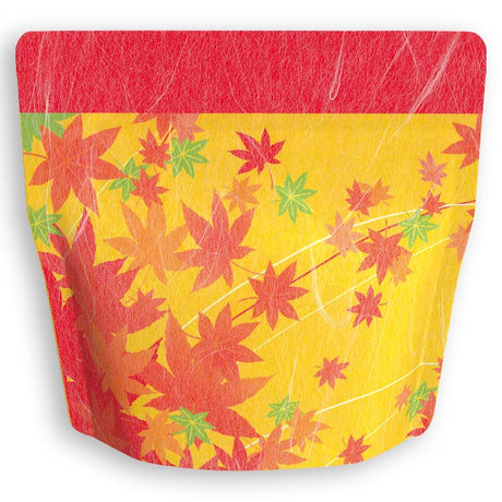 Yoshimura Pack 1373 Resealable Washi Paper Bag Red Leaves もみじ - tokinari.live
