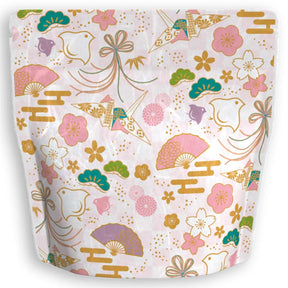 Yoshimura Pack 1403 Resealable Washi Paper Bag Chidori Ichimatsu 千鳥市松 - tokinari.live