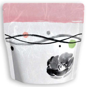 Yoshimura Pack 1404 Resealable Washi Paper Bag Calligraphy Tsubaki 筆もよう椿 - tokinari.live